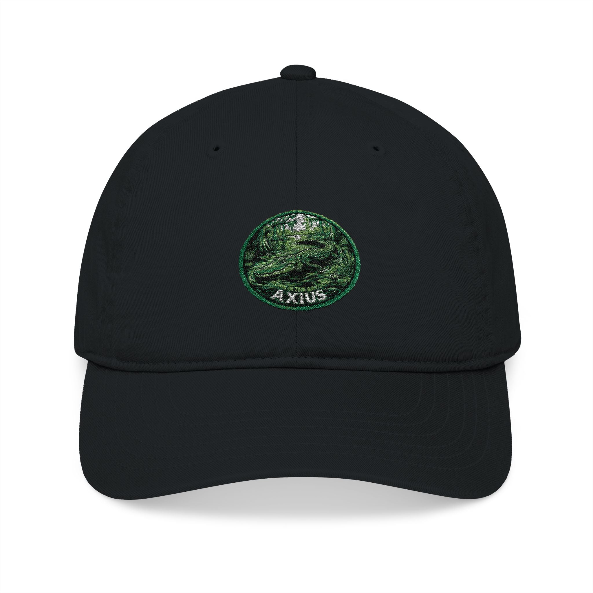 Embroidered Green Moss Oval Cap — Organic Baseball Hat