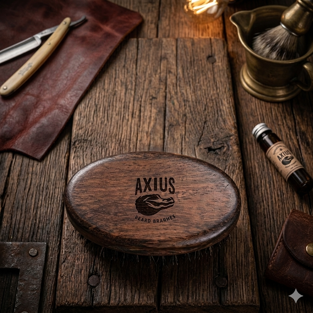 Boar's Hair Wooden Beard Brush